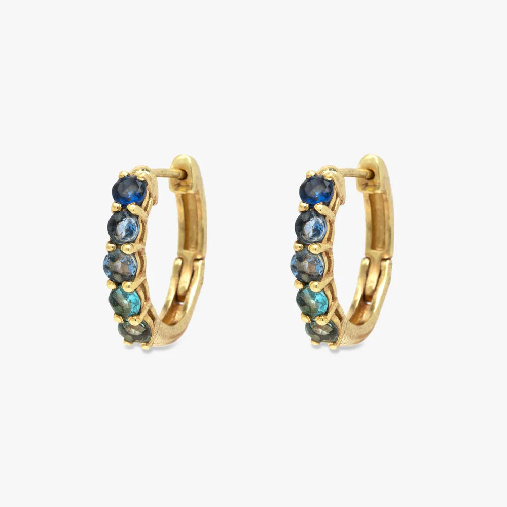 Surfrider Ombré Stone Hoop Earrings