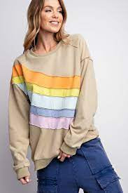 Rainbow Appliqué Pull Over