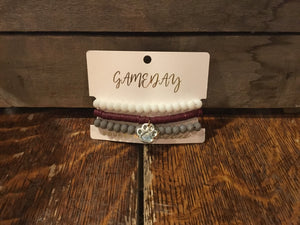 Game Day Paw bracelet set