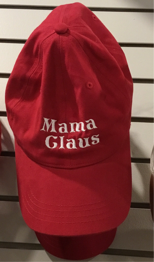 Mama Claus embroidered red baseball hat