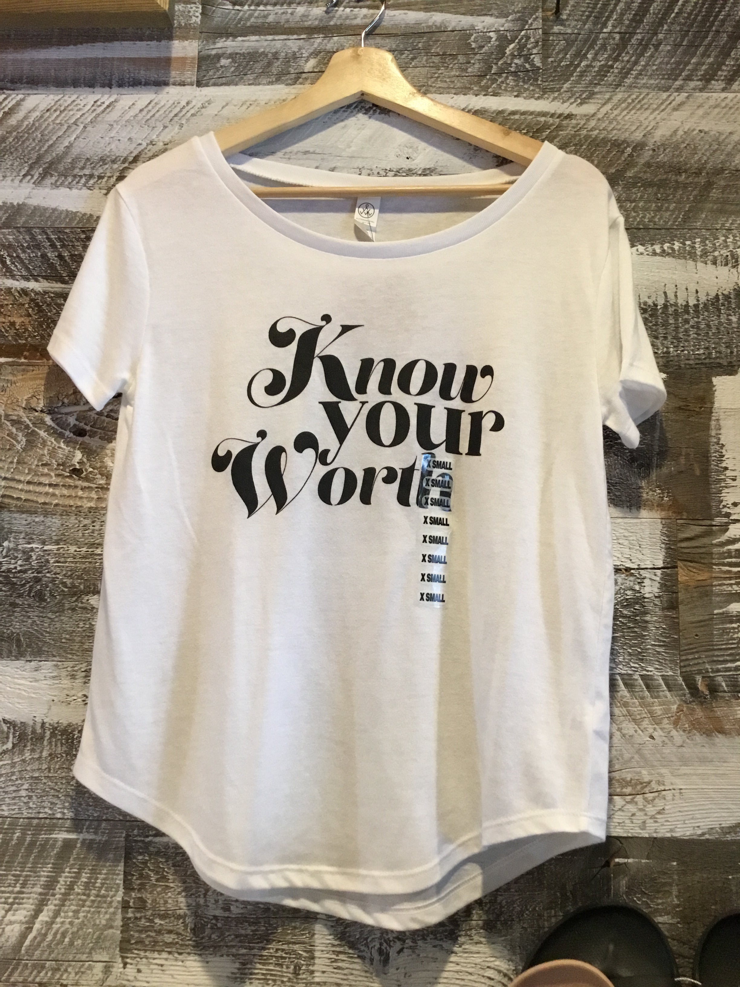 Women’s Know Your Worth Tee.