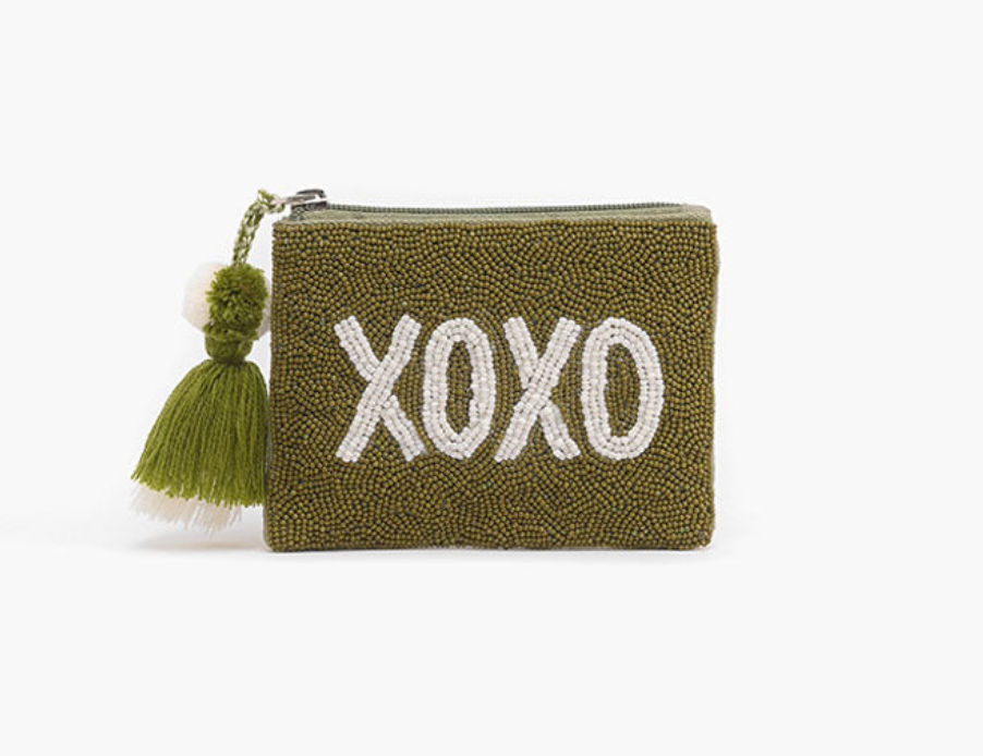 XOXO Beaded Coin Purse